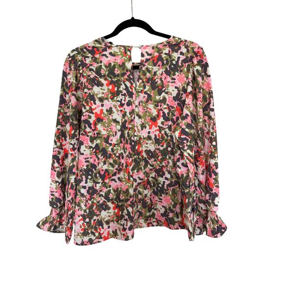 NWT Michelle McDowell Lynn Top in Honey crisp Olive Med BOHO cottage smocked - Picture 2 of 7